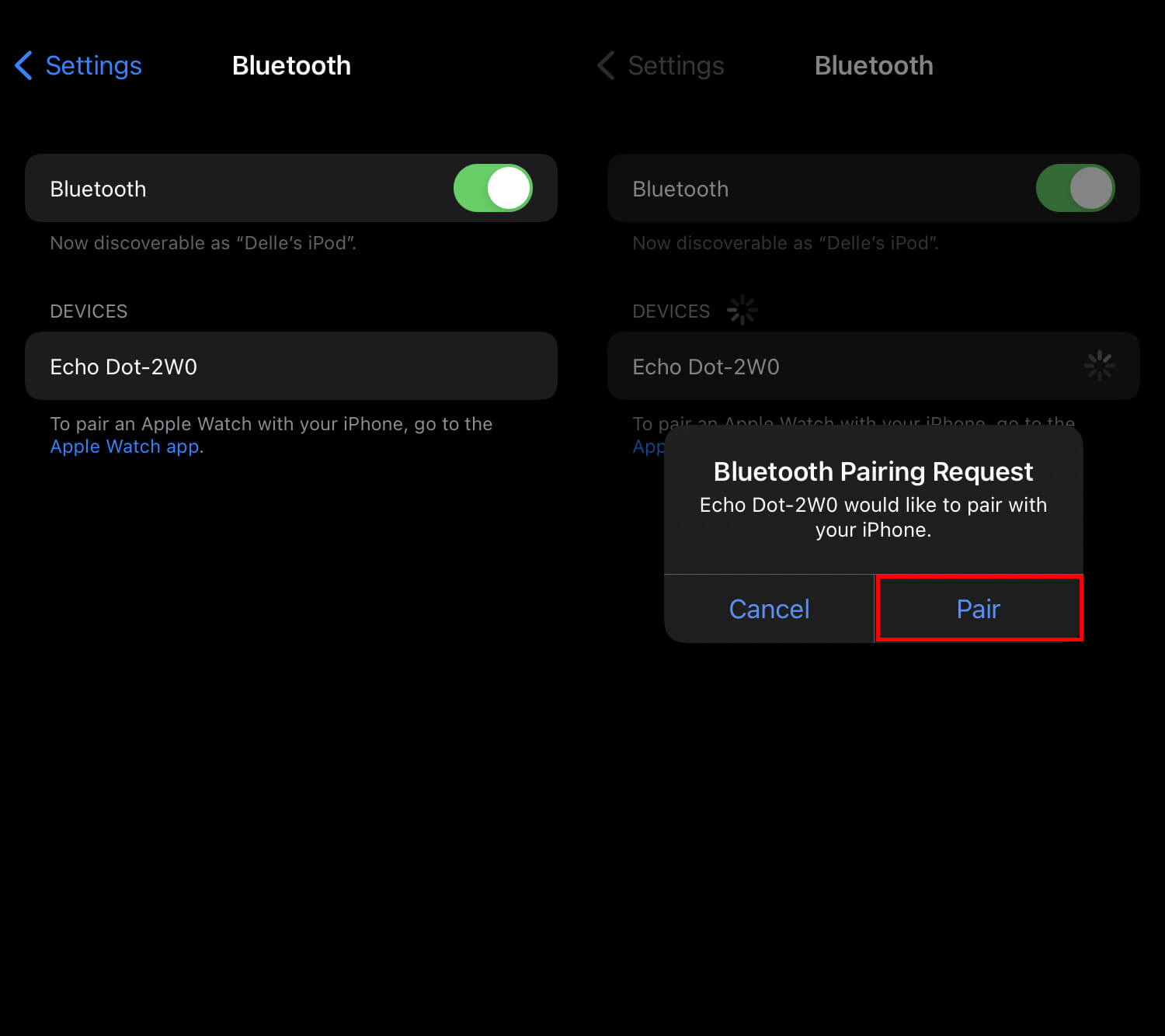 Reproduzca iTunes en Alexa a través de Bluetooth