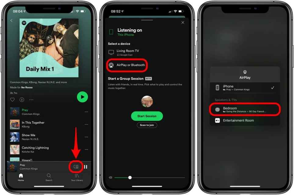 Получите Spotify на Homepod Mini с помощью Airplay