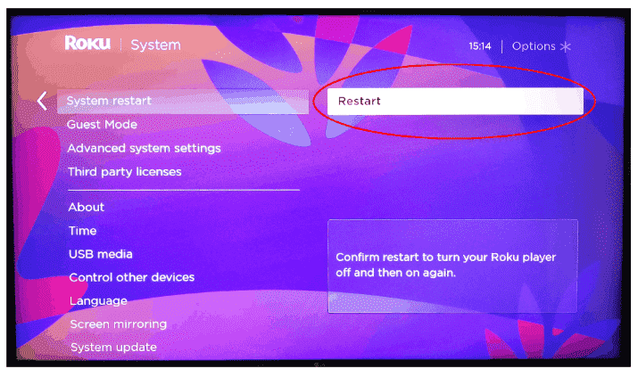 Restart Your Roku