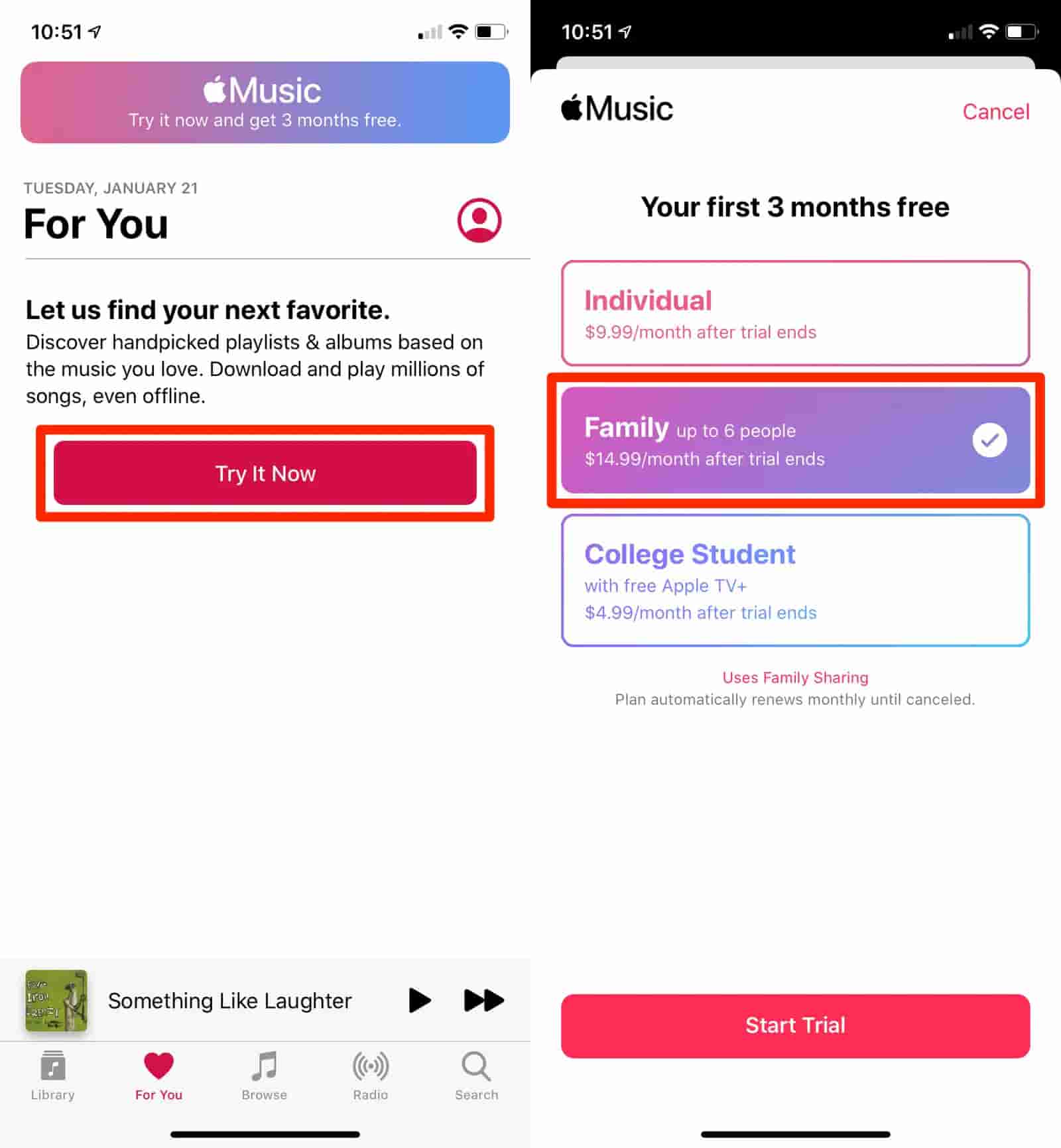 Set Up Apple Music Family Plan