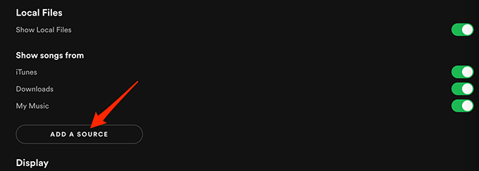 Spotify Quelle hinzufügen