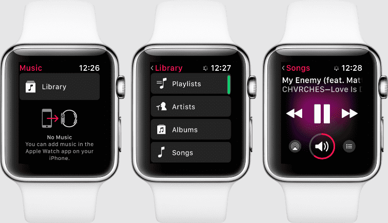 Apple Watch で Apple Music をストリーミングする