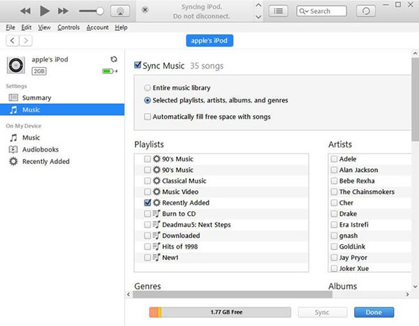 Breng Apple Music over naar iPod Shuffle met iTunes