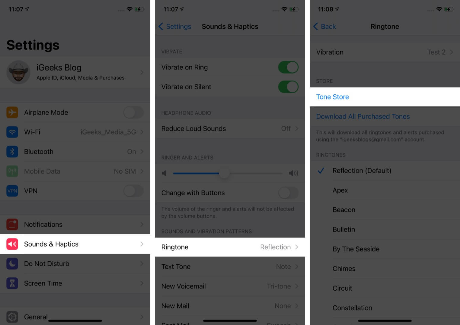 從 Apple Ringtone Store 購買鈴聲