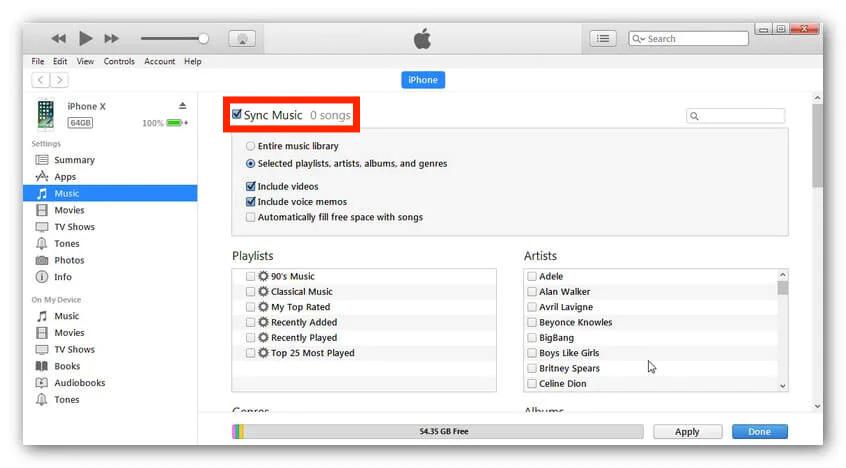 Ressincronizar músicas do iTunes
