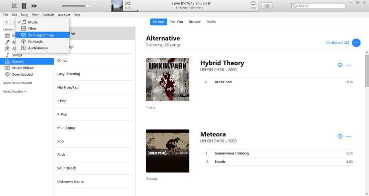 Open The iTunes Library