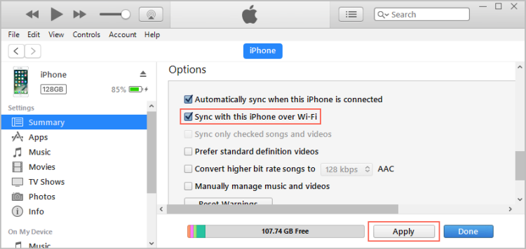 Try Out Wireless Syncing