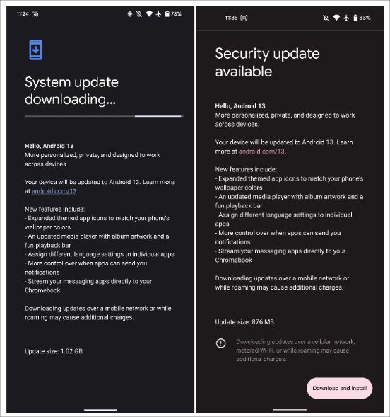 Update Android OS