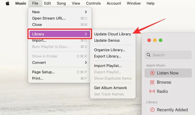 Biblioteca en la nube de Apple Music Update