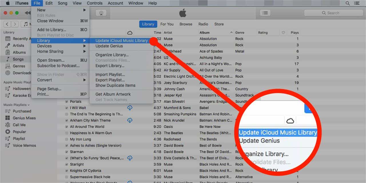Обновите свою музыкальную библиотеку iCloud