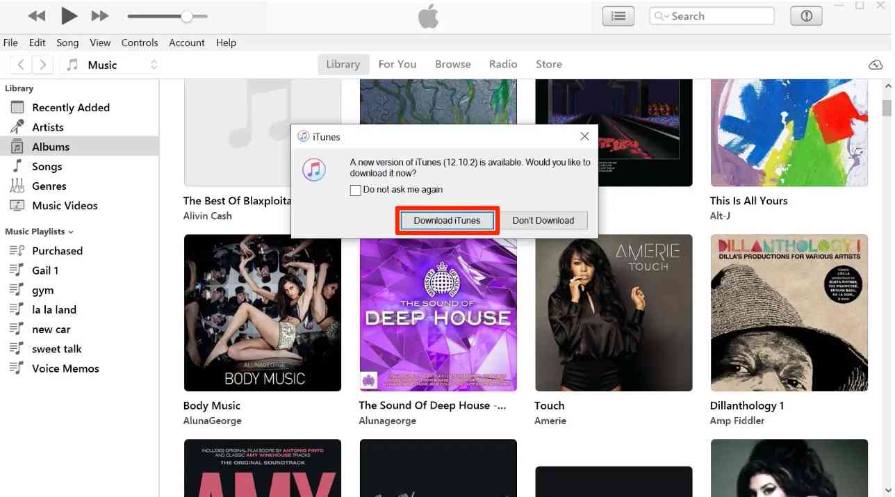 Atualize seu aplicativo iTunes