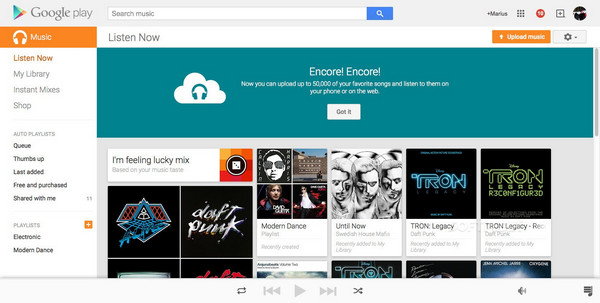 GooglePlayミュージックウェブサイトからiTunesミュージックをGooglePlayにアップロードする
