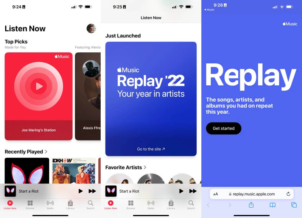 Apple Music リプレイを見る