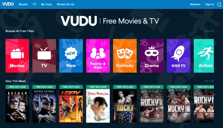 Vudu 動画配信サービス