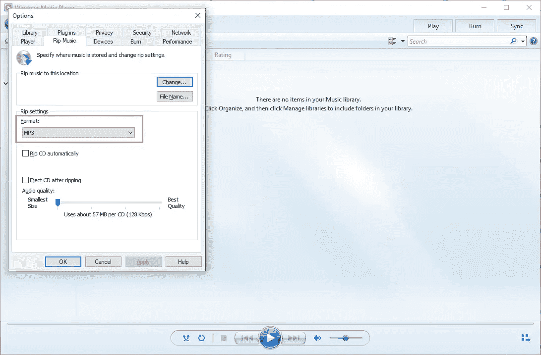 Convert MP3 Using Windows Media Player