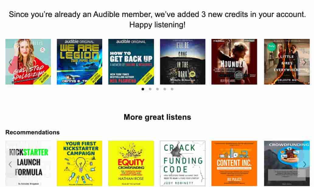 Amazon Audible Credit