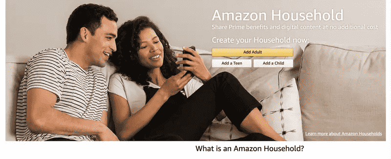 Usando o Amazon Household Sharing
