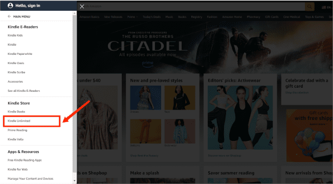 Sign Up For Kindle Unlimited