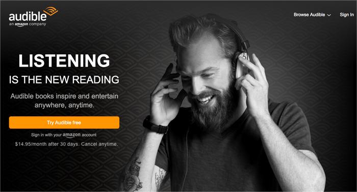 استخدم الإصدار التجريبي المجاني من Audible