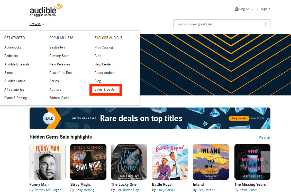 Buy An Audible Book