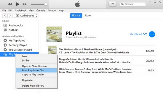 iTunes Burn Playlist To Disc