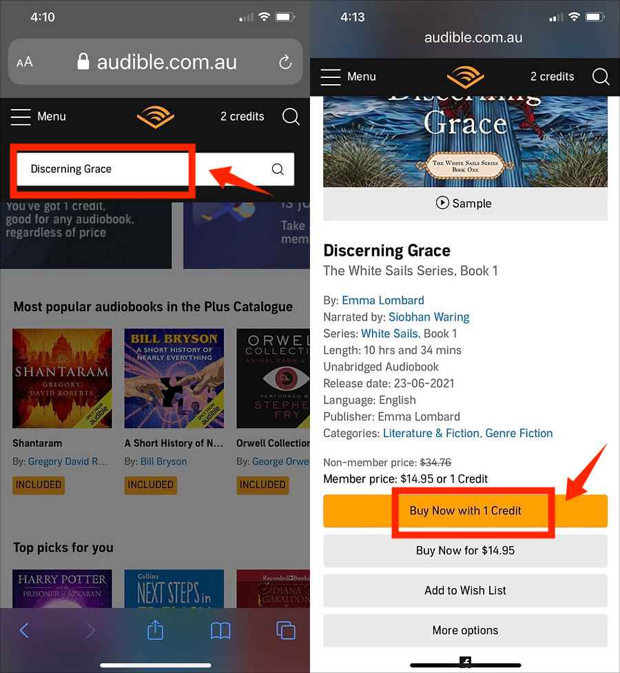 Audible で本を購入する