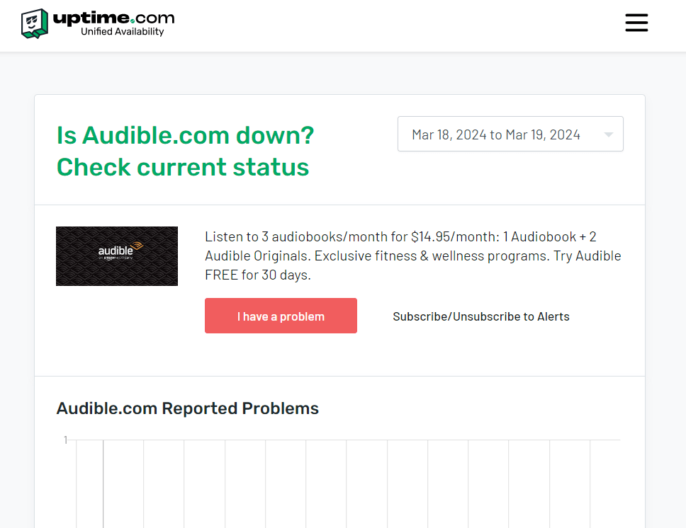 Check Audible Status