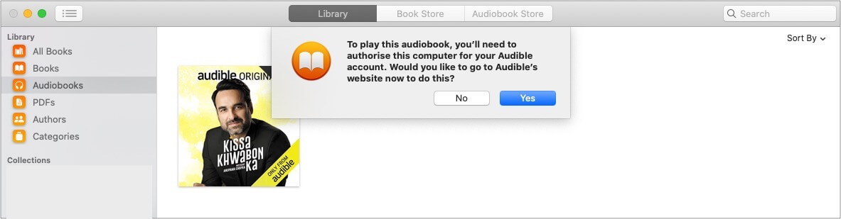 Audiolivros audíveis no Mac