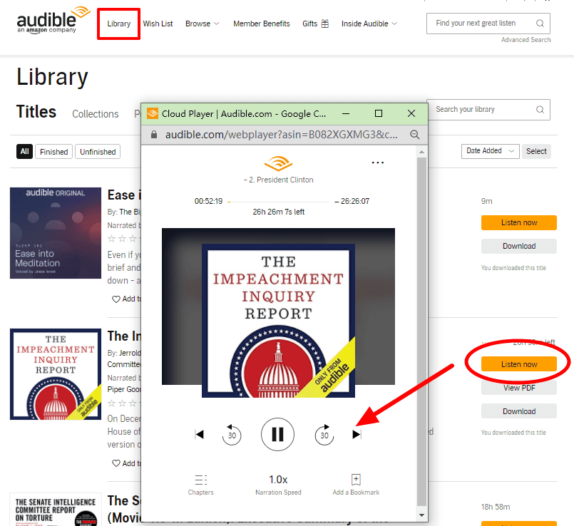 Audible Online-Cloud-Player