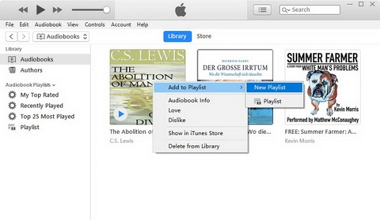 Masterizza Audible utilizzando l'app iTunes