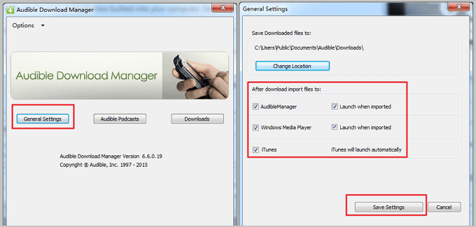 Audible Download Manager Setting