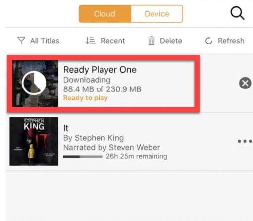 Download Audible Books with App