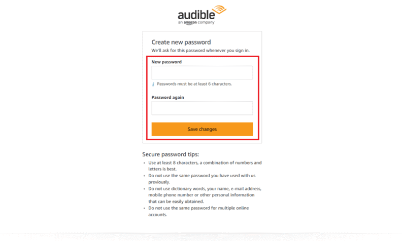 Recover Audible Account