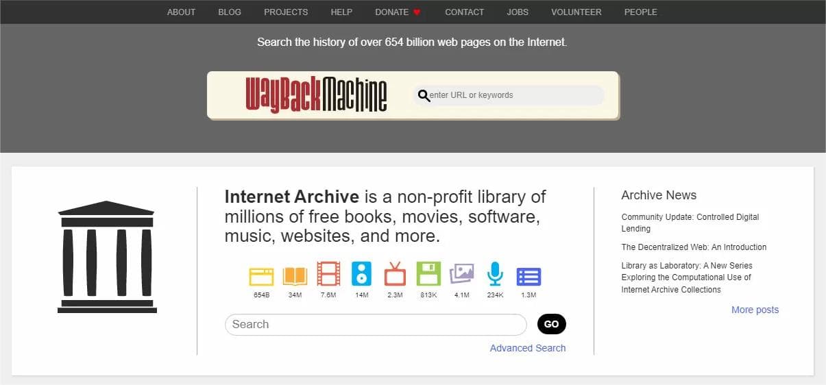 Scarica ebook gratuiti da Internet Archive