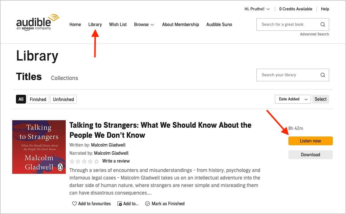 Listen To Audible