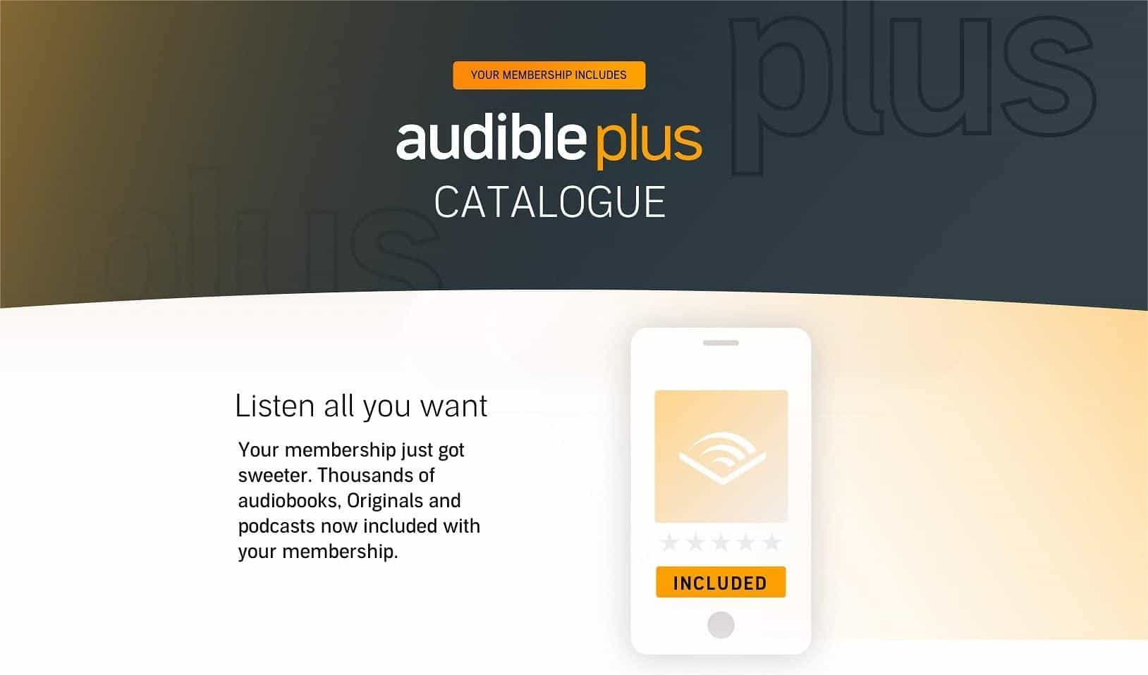 Catalogue Audible Plus