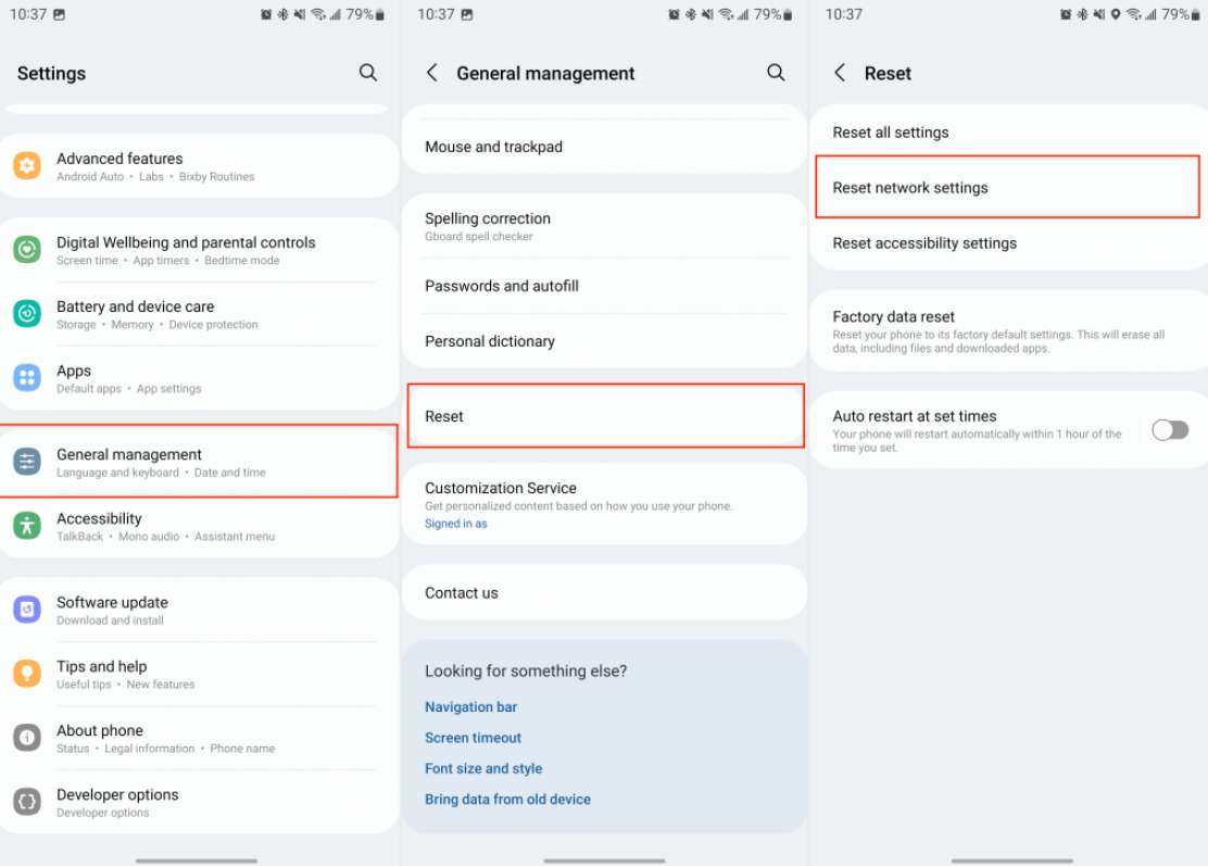 Reset Network Setting On Android