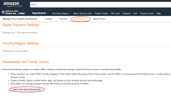 Share Audible Account Through Amazon Household Sharing