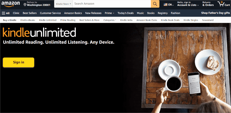 Registrarse Kindle Unlimited