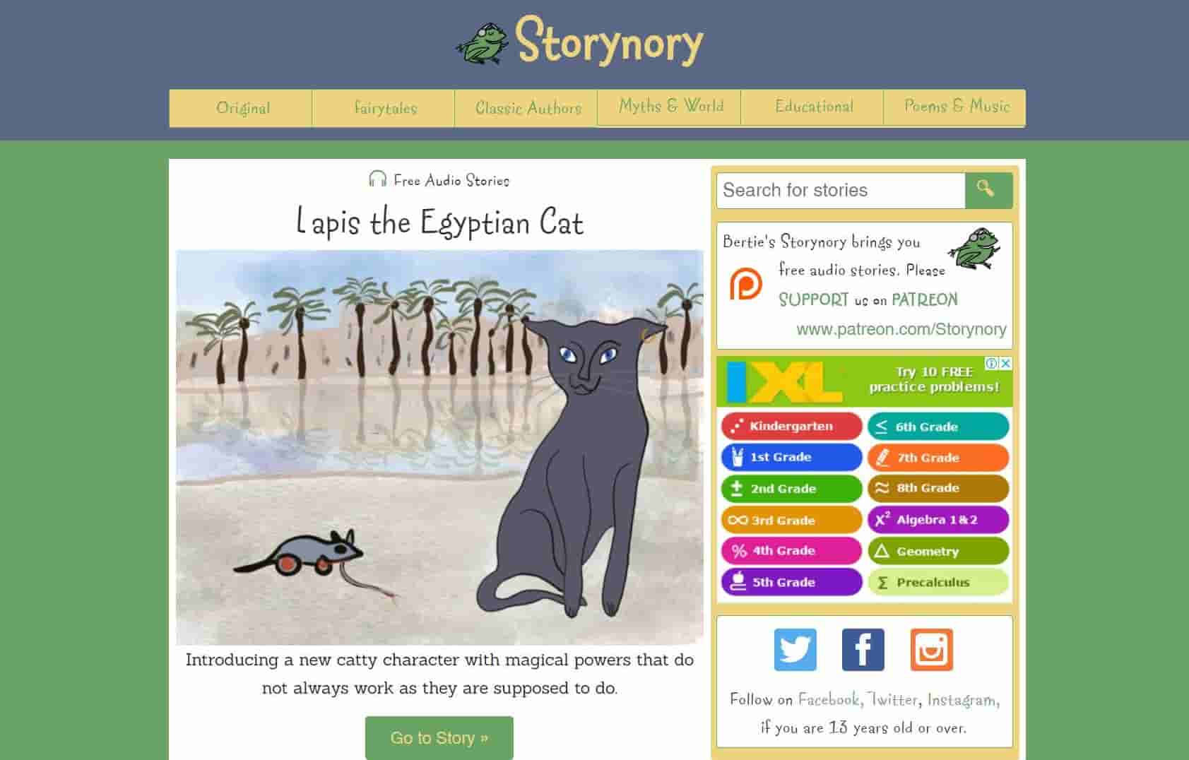 Histórias de áudio Storynory