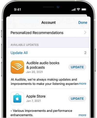 Update Audible App on Android and iOS 