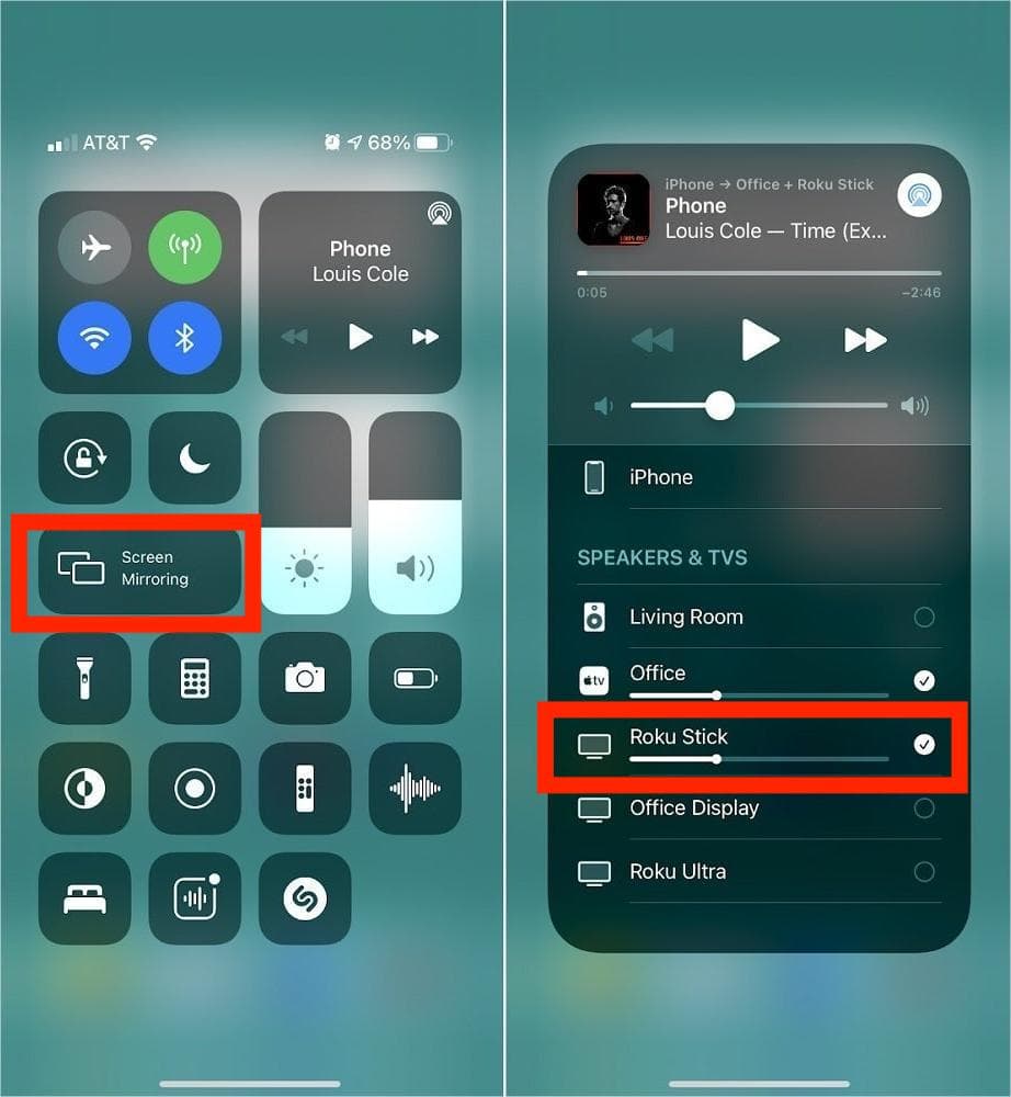 iPhone Control Center