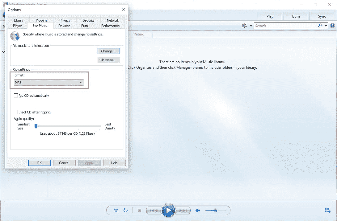 Auf Windows Media Player in MP3 konvertieren