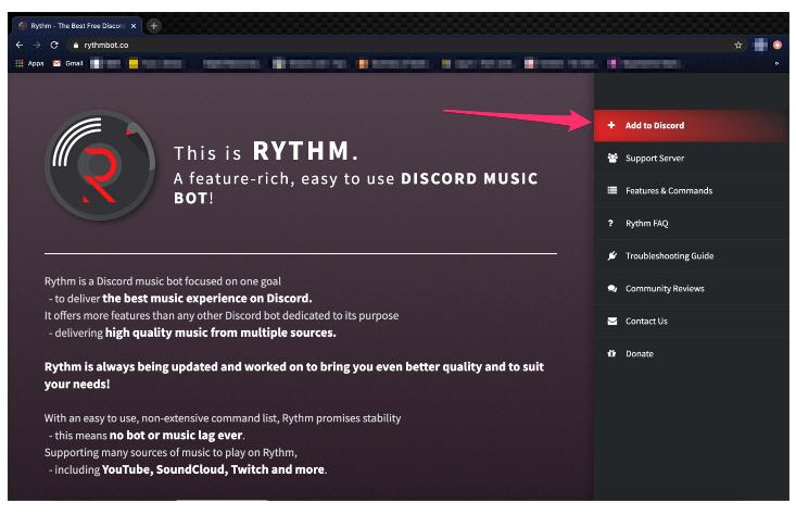 Rythm Bot Add To Discord