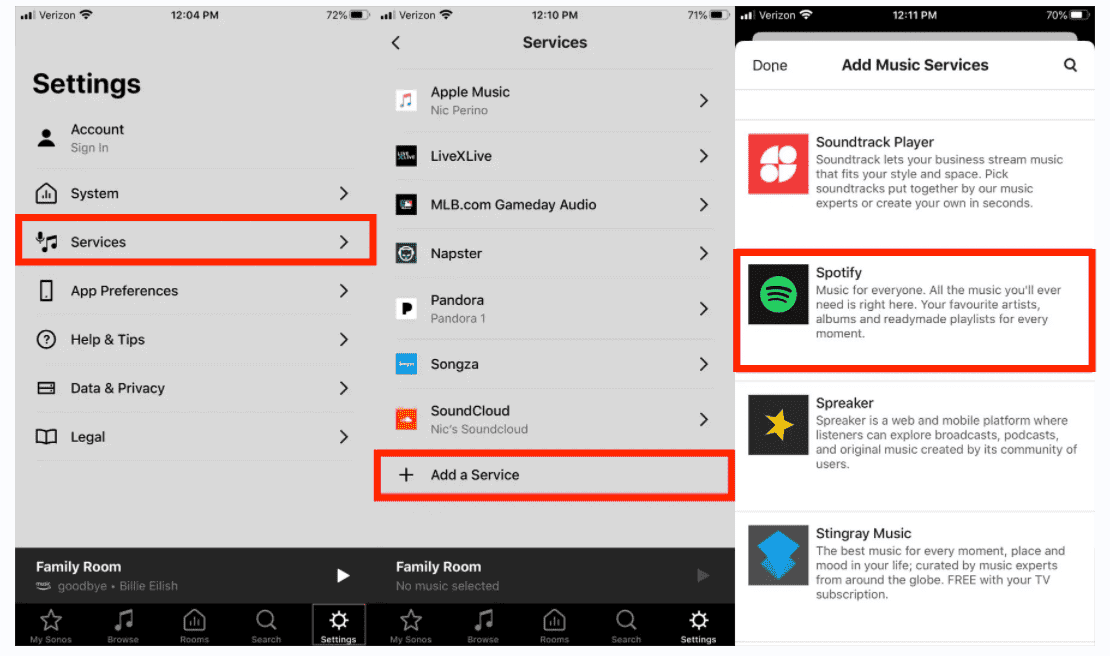 Add Spotify To Sonos Speaker System