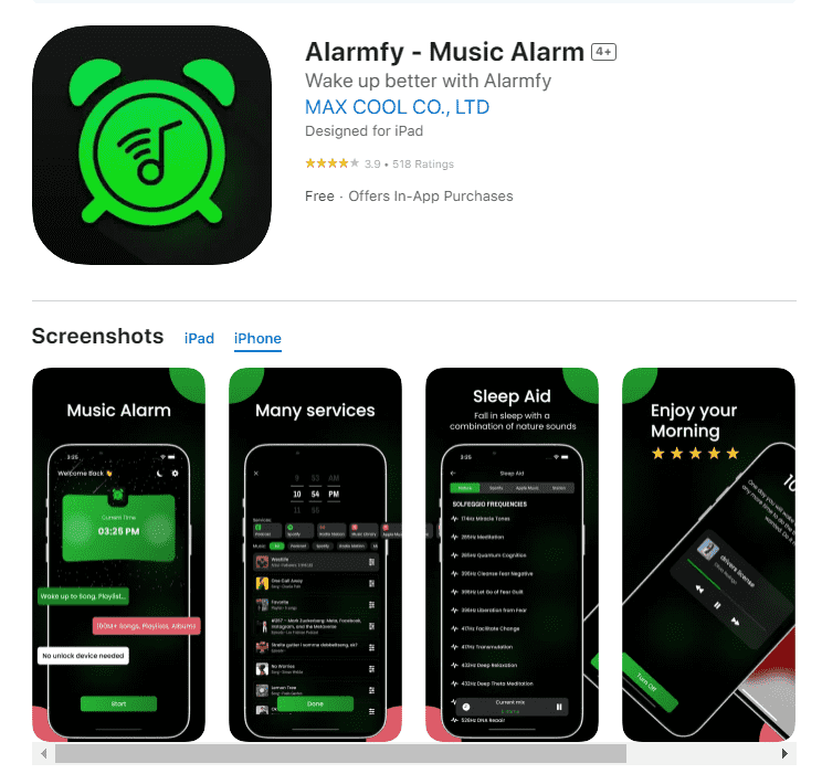 Alarmfy Definir alarme Spotify