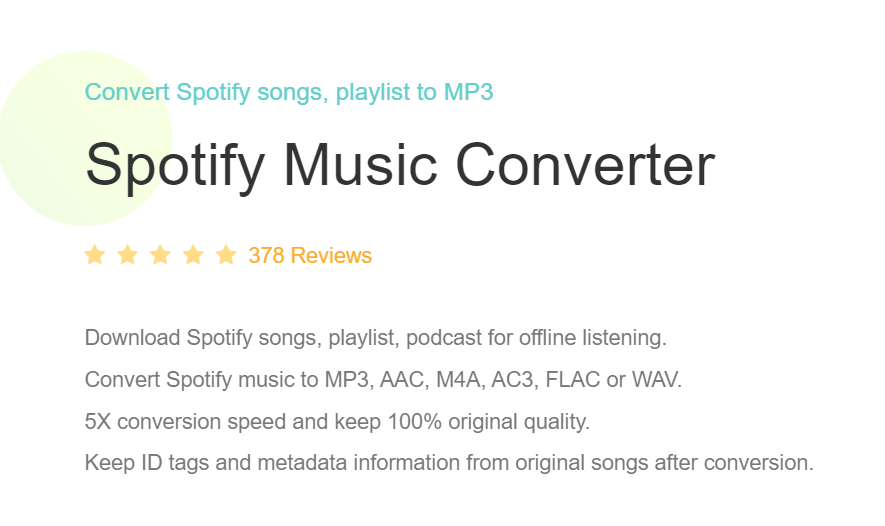 변환기를 사용하여 Spotify 음악 다운로드