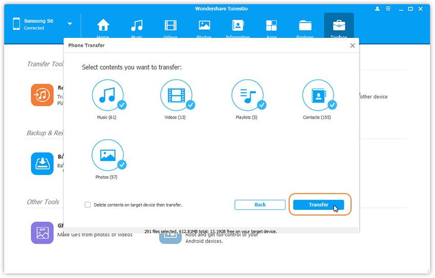 電話からサムスンに音楽をコピーする