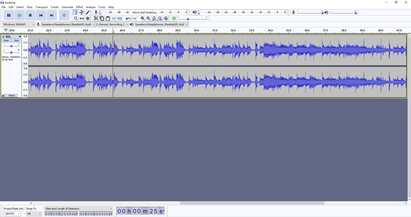 開始用 Audacity 錄製 Spotify