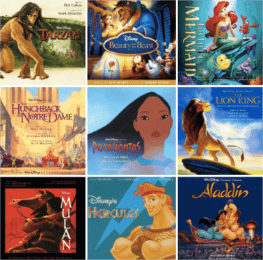 Principais faixas musicais da Disney